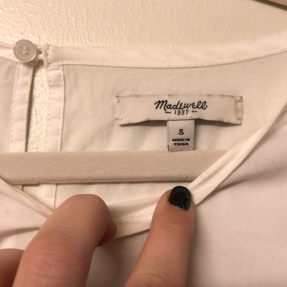 Madewell Eyelet Blouse - white - Small - Picture 3 of 5